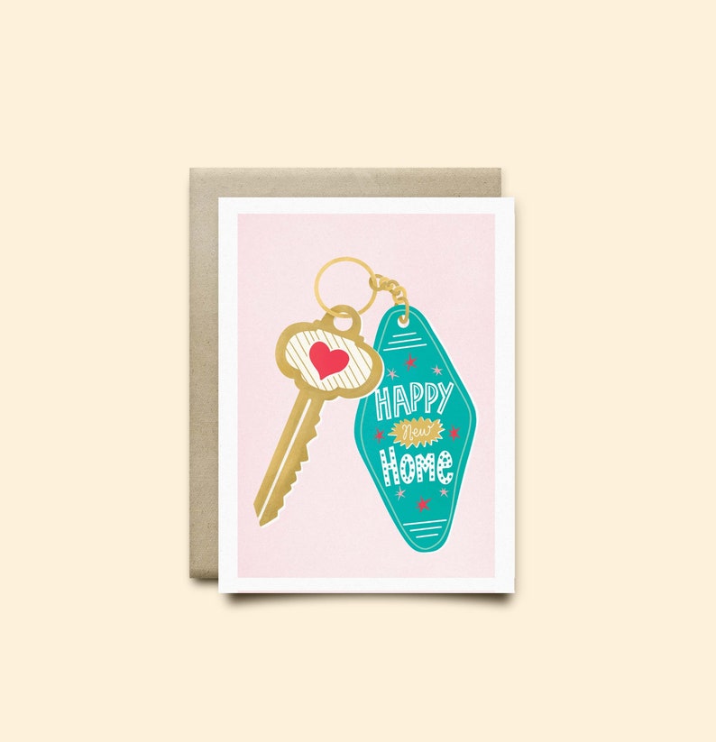 New Home Card Congratulations card, new house card, housewarming card, housewarming gift, congrats new home card, new place , moving card image 1