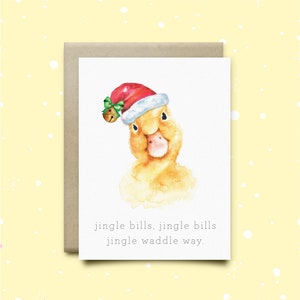 Carte de Noël de canard | Carte vacances | carte de canard, carte drôle de Noël, carte de Punny, cadeau de Noël, carte de Noël d’oiseau, carte mignonne de Noël,