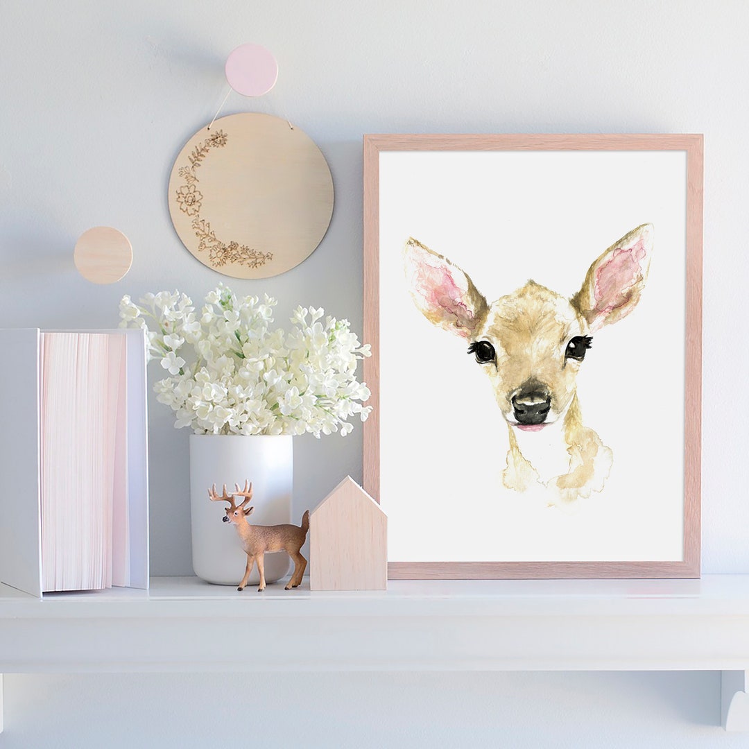 Printable Fawn Woodland Nursery Decor, Baby Animals, Nursery Art,fawn ...