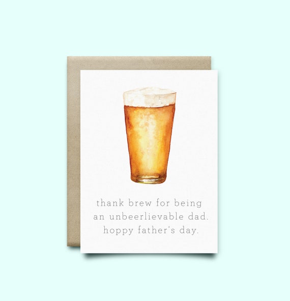 Father's Day Card. Beer Father's Day Cardbeer Etsy