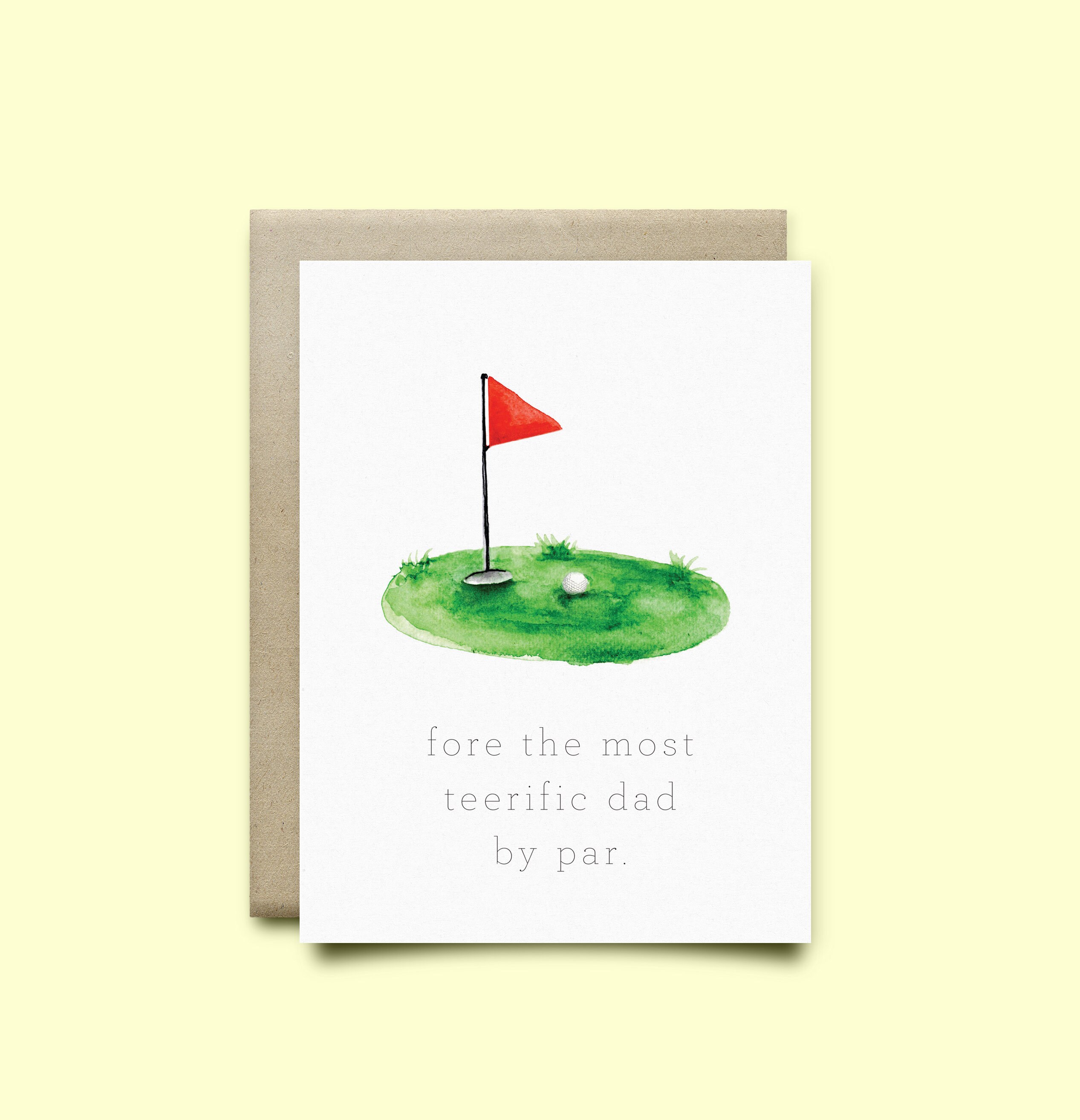 Diy Golf Fathers Day Card Father's Day Golfing Golf Father's Day