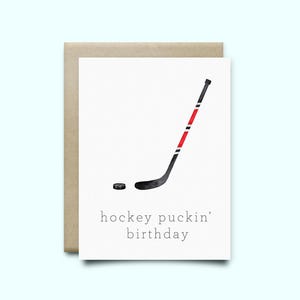 Carte d'anniversaire hockey, carte d'anniversaire, carte Punny, carte drôle, carte d'anniversaire drôle, cadeau de hockey, carte de hockey, carte de voeux de hockey, bâton de hockey