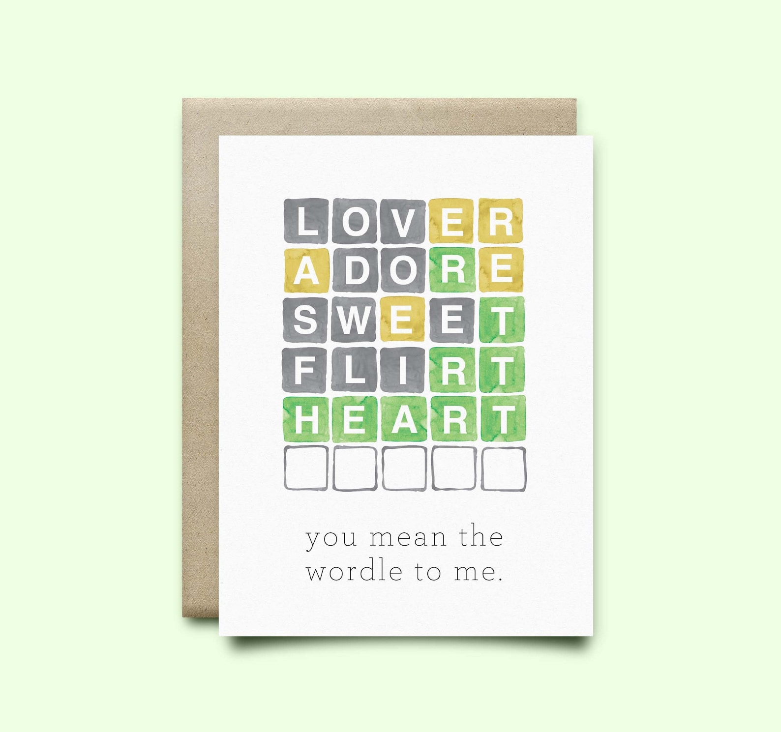 Wordle LOVE Card Valentine's Day Card anniversary - Etsy
