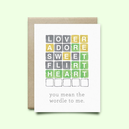 Wordle LOVE Card Valentine's Day Card anniversary Etsy Australia
