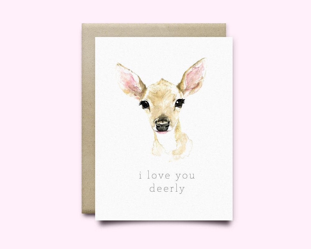 I Love You Deerly Greeting Card I Love You Deerly Greeting Card
