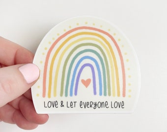 Rainbow Pride Sticker | pride sticker, love is love sticker, LGBTQ sticker, pride gift,stickers,water bottle sticker,laptop sticker,