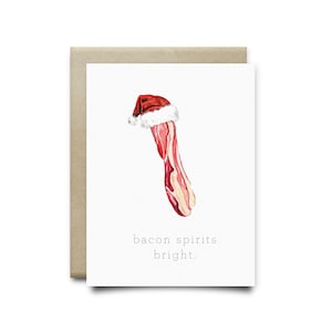 DRUCKBARE Bacon Weihnachtskarte | Weihnachtskarte | Speck Karte |Lustige Weihnachtskarte |Punny Karte |Weihnachtsgeschenk,Saisonkarte,Speck Geschenk,