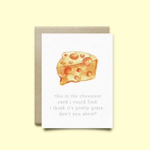 Carte de voeux fromage, carte d'anniversaire, carte juste parce que, carte d'anniversaire drôle, carte Punny, carte de voeux drôle, carte d'amant de fromage, cadeau ringard,