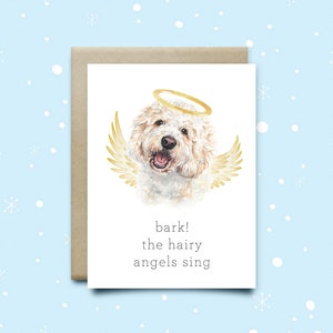 Carte de vacances pour chien, carte de vacances amusante, noël mignon, carte de Noël de jeu de mots, carte de Noël drôle, carte de vacances amusante, carte de griffonnage, carte d’amoureux des chiens
