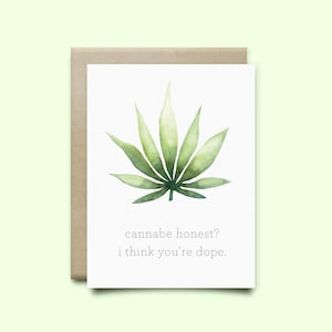 Carte de voeux cannabis, carte de Saint-Valentin, carte d'amour, carte drôle, carte romantique, carte d'anniversaire, Saint-Valentin drôle, carte de mauvaise herbe, cadeau cannabis