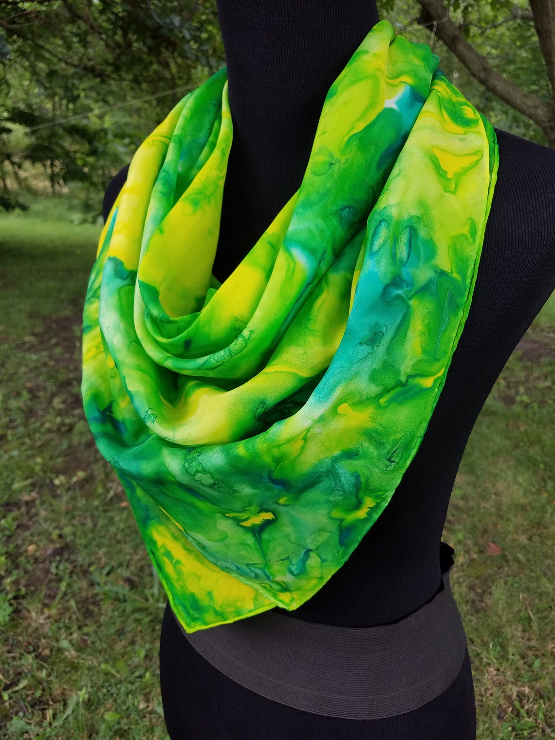 green yellow scarf