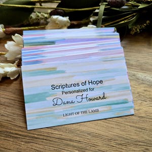 Cartões de Escritura Personalizados para Mulheres, Presente de Versículo Bíblico Personalizado, Encorajamento Cristão, Presente Baseado na Fé para Ela, Batismo, inspirador