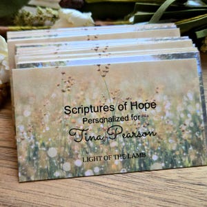 Personalisierte Schriftkarten für Frauen, benutzerdefinierte Bibelversgeschenk, christliche Ermutigung, auf Glauben basierendes Geschenk für sie, Taufe, inspirierend