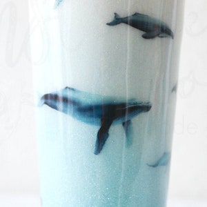 Humpback Whale Stainless Steel 32 oz Tapered Tumbler, Megaptera novaeangliae, Gray Whale, Baleen Whale, Humpback Whale Gift, Whale Watching