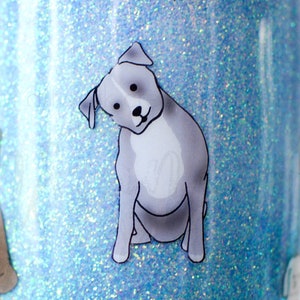 Cartoon Dog Lover 30oz Insulated Glittered Tumbler, Pitbull, German Shepard, Dog Gifts, Pug, Yorkie, Labrador, Rescue Mutt, Rescue Dog