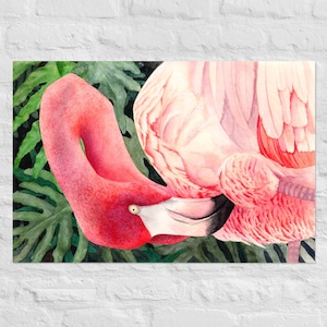 Watercolor Flamingo Art Print, American Flamingo, Pink Flamingo, Flamingo Art, Flamingo Decor, I Love Flamingos
