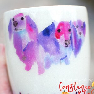 Have Your Dog or dogs Painted! Hand Painted Dog Portrait on a 30oz Tumbler, Practical Art! Water Color Painting, One of a Kind, gift for her