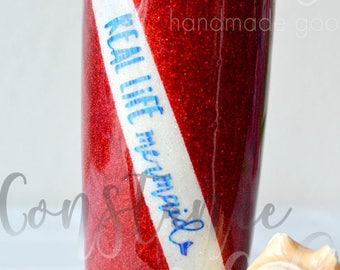 Real Life Mermaid Stainless Steel Insulated Tumbler, SCUBA, Diver, Mermaid, padi, naui, sdi, tdi, Ocean Lover, Certified Diver