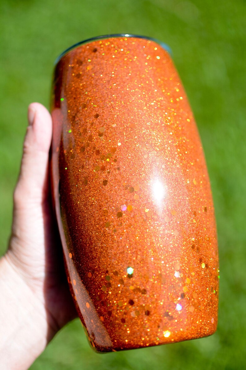 READY TO SHIP Jack O Lantern Glitter Tumbler 2 sizes to choose from