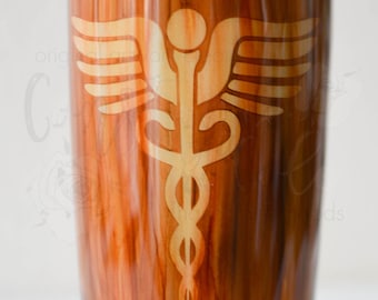 Caduceus Doctor Stainless Steel Insulated Tumbler, Doctor, MD, Dr., Rod of Asclepius, Hermes, Greek Gods, Greek