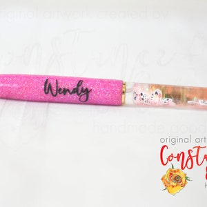 Sugar Skull Personalized Glitter Floating Pen, Floating Pen, Personalized Pen, Glitter Pen, Sugar Skull Pen, Halloween Pen, Sugar Skull Gift