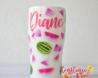 Sweet Watermelon Personalized Tumbler, Summer Fun, Watermelon Decor, Watermelon Tumbler, Watercolor Watermelons, Available in many sizes