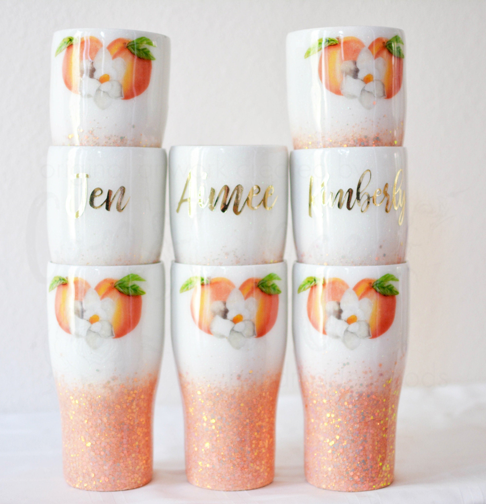 Sweet Georgia Peach and Magnolia Southern Inspired 30oz - Etsy