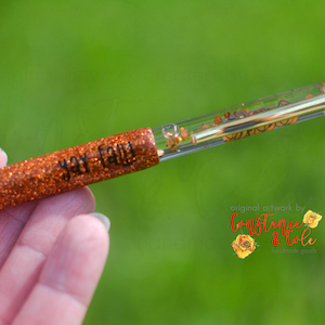 Yay, Fall! Floating Pen, Fall Snowglobe Pen, Floating Glitter Pen, Custom Floating Glitter Pen, Custom Snow Globe Pen, Fall Pumpkin Pen