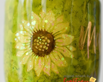 Sunflower PeekABoo, Sunflower Love, Monogram Tumbler, Name Tumbler, Sunflower Gift, Sunflower Decor, *Available in Multiple Sizes and Shapes