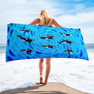 Orca, Killer Whale Towel, Orca Decor, Killer Whale Decor, Orca Gift, Killer Whale Gift
