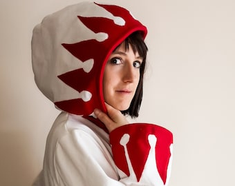 White Mage inspired cosplay hoodie tunic from Final Fantasy