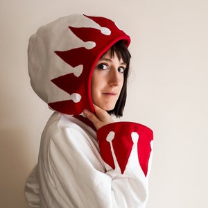 White Mage inspired cosplay hoodie tunic from Final Fantasy