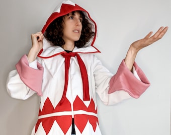 White Mage inspired cosplay hoodie tunic from Final Fantasy