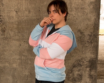 Trans pride flag hoodie