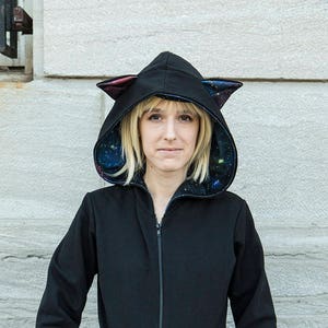 Space cat hoodie sweater