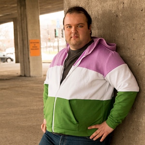 Genderqueer pride flag hoodie image 1