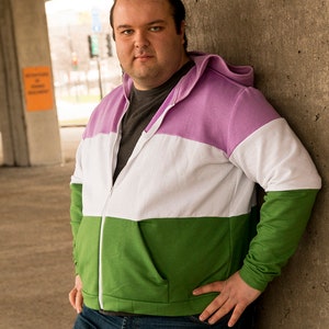 Genderqueer pride flag hoodie image 5