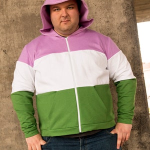 Genderqueer pride flag hoodie image 6