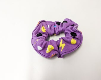 Retro gaming scrunchie, reused fabric, hair accessory, hair bow