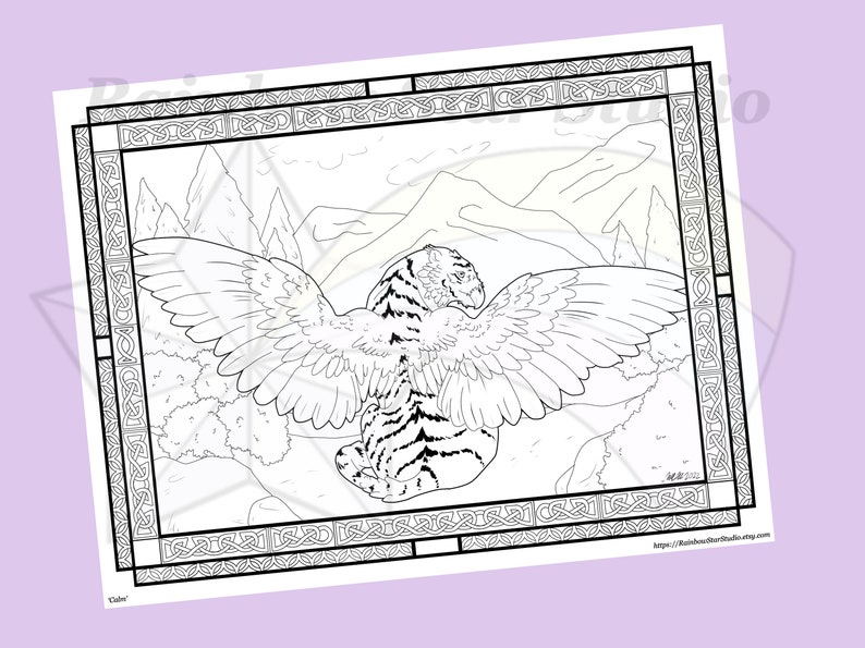 Printable Griffin Coloring Page Etsy