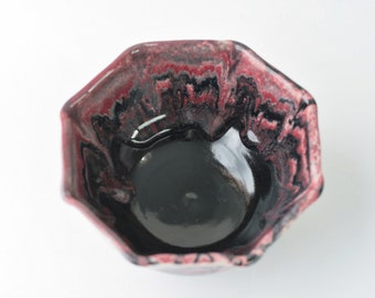 Red and Black Bowl Handmade Bowl Glazed Ceramic Bowl Pottery Bowl Serving Bowl Ceramic Bow