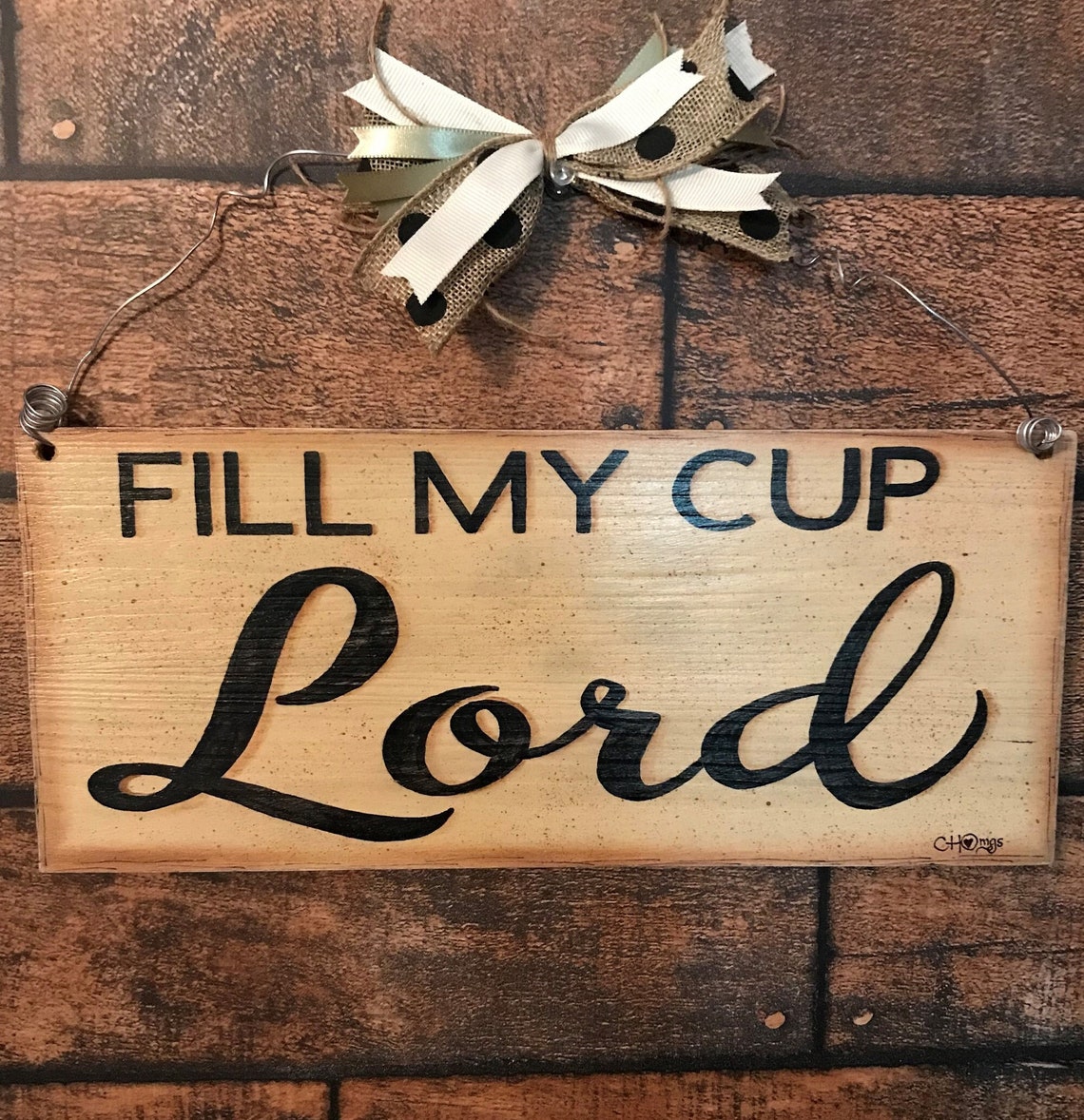 Fill My Cup Lord/Wooden Wall Hanging/Wooden Sign | Etsy