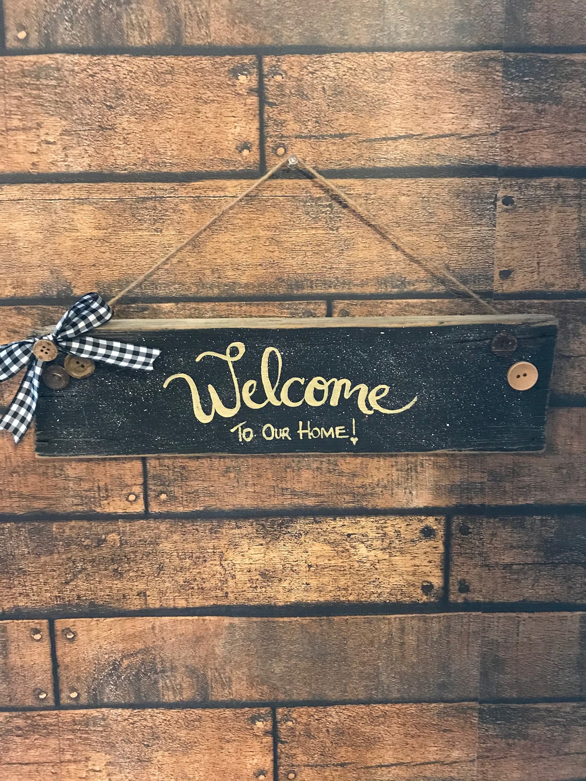 to Our Home/Wooden Wall Sign Etsy