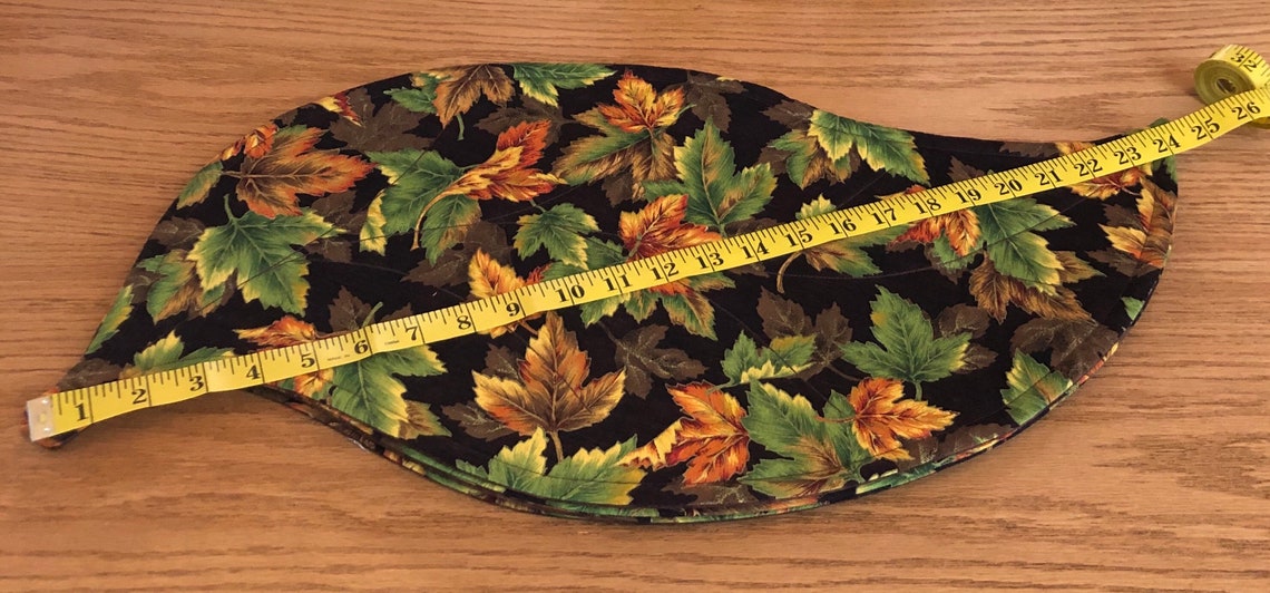 Quilted Leaf shaped Placemats Set of4 Etsy