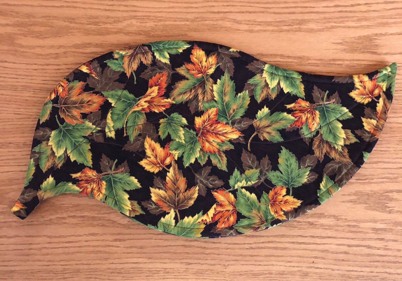 Quilted Leaf shaped Placemats Set of4 Etsy