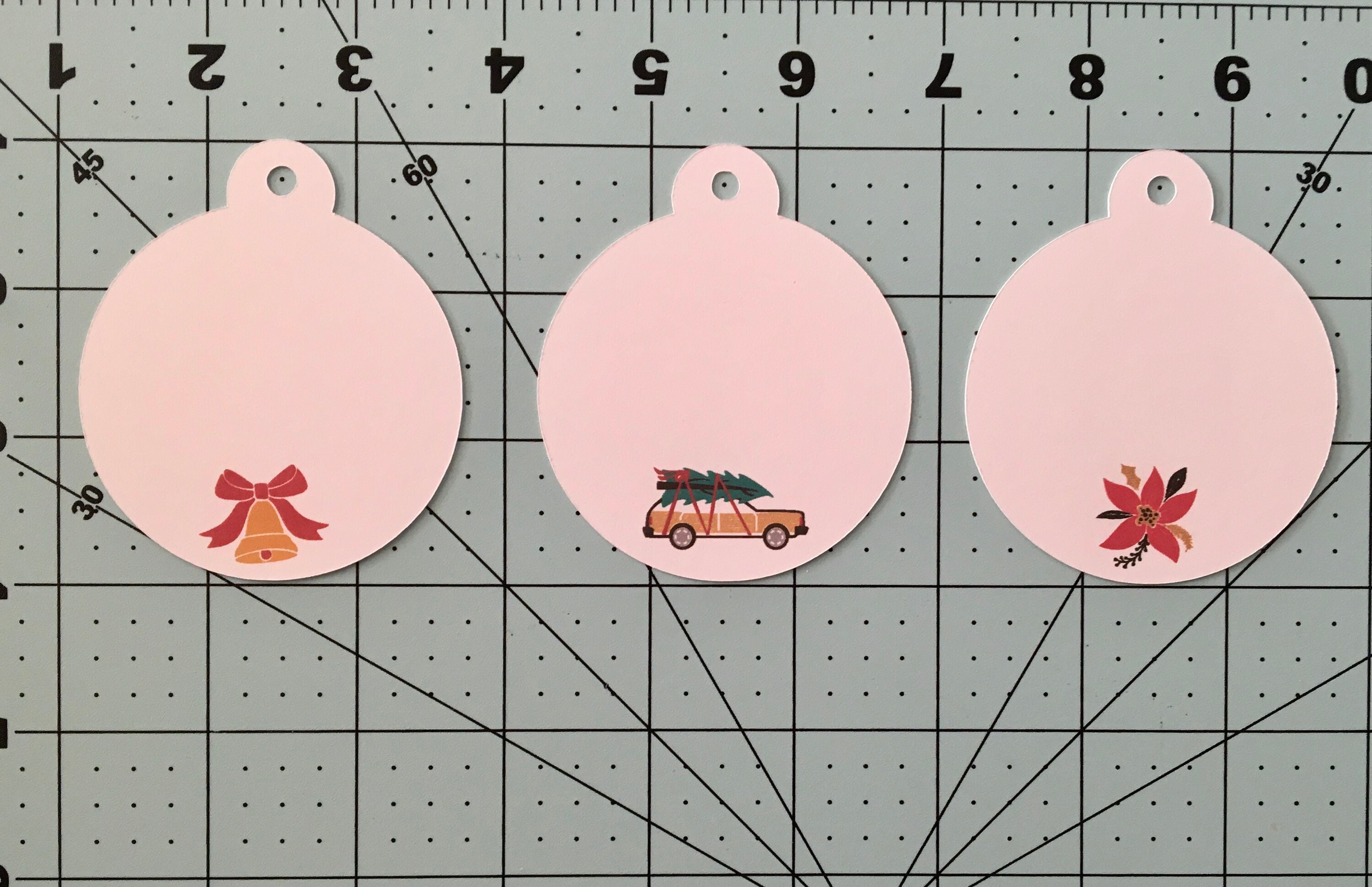 Christmas ornament gift tags themed set of 12 gift tags | Etsy