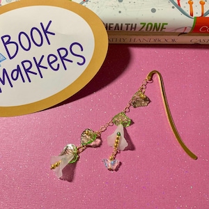 Book marker dangle, unique gift idea,  book page, Metal Jewelry Metal Bookmark with Charms Metal Book Lovers, one of a kind gift