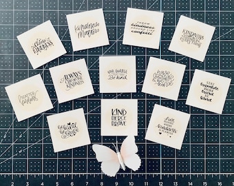 Positive Affirmations KINDNESS MATTERS, 12 assorted colorful positive affirmation kindness cards, self gift, one of a kind, uplifting cards