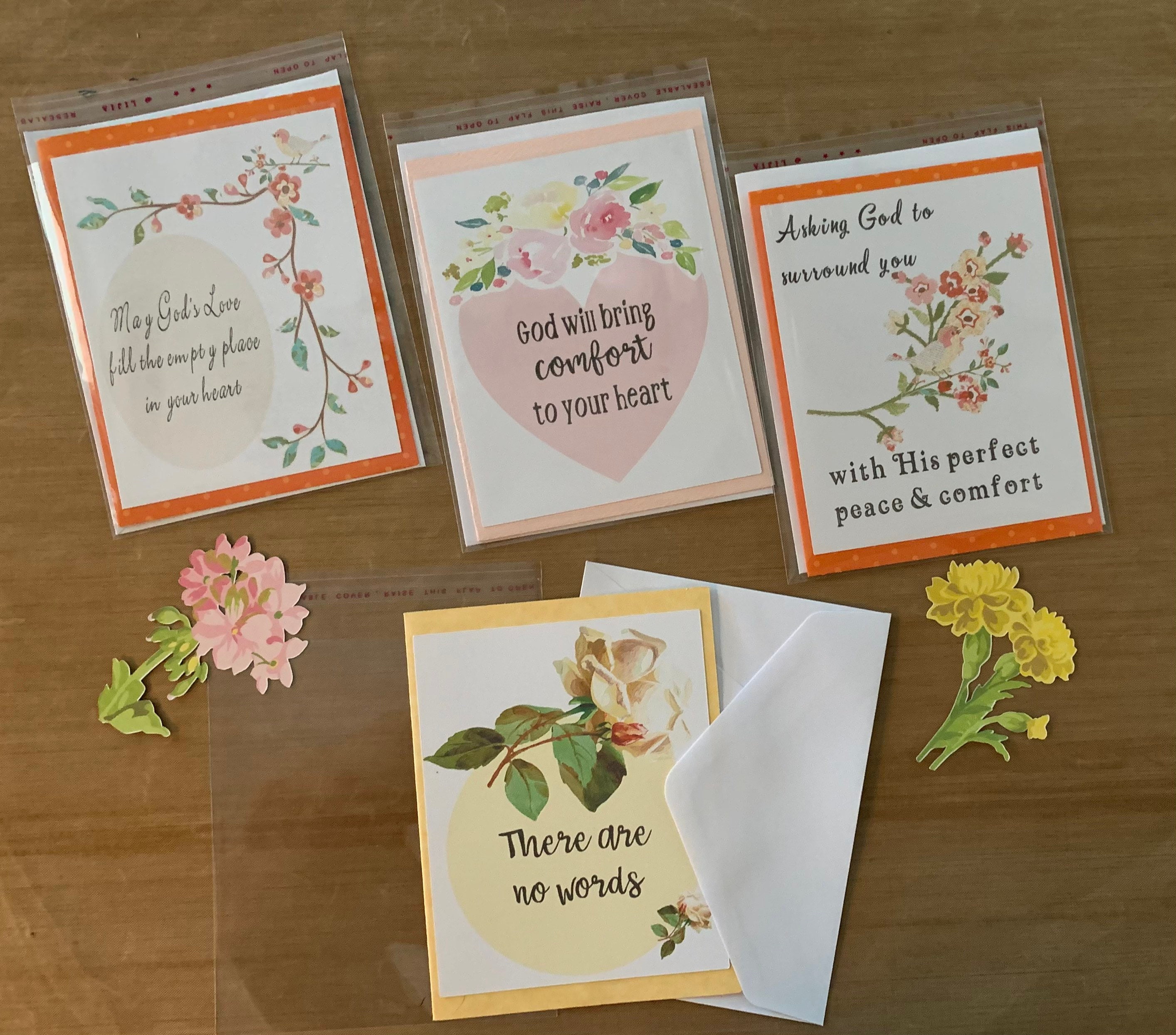 SYMPATHY CARDS condolence cards blank cards 4 assorted | Etsy
