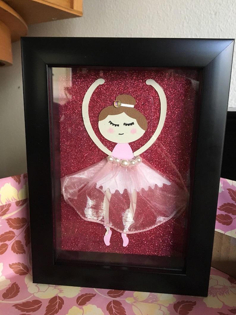 Shadowbox Ballerina Shadow Box 5x7 3D child's room Etsy